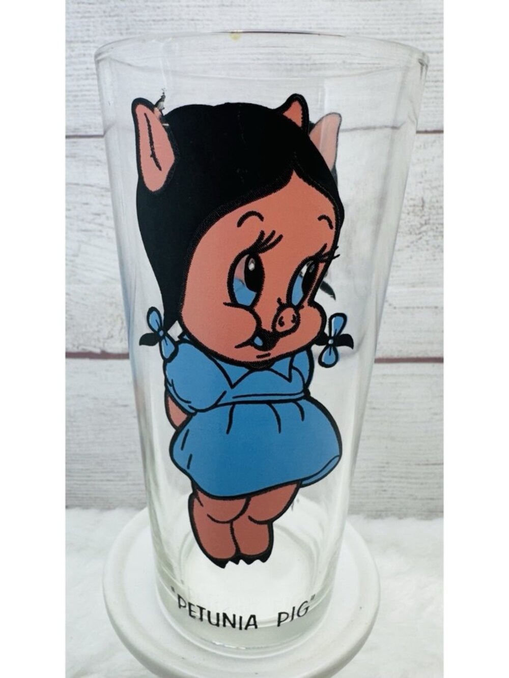 Pepsi - Warner Bros - Petunia Pig (1973) VINTAGE Collector Series Glass - 16 oz